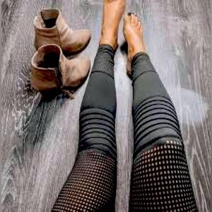 Zyia Moto Light n Tight Hi-rise leggings sz 8-10